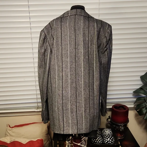 Black & Grey Striped Skirt Suit - Picture 2 of 5